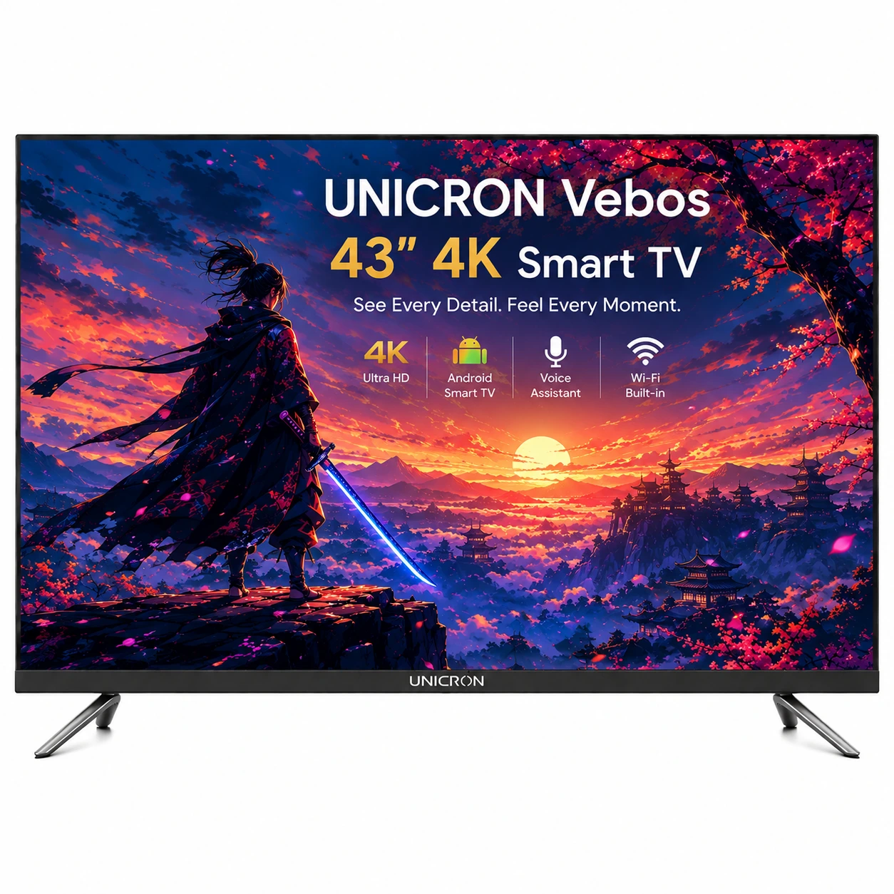 UNICRON Vebos 43 Inch 4K Ultra HD Android Smart TV