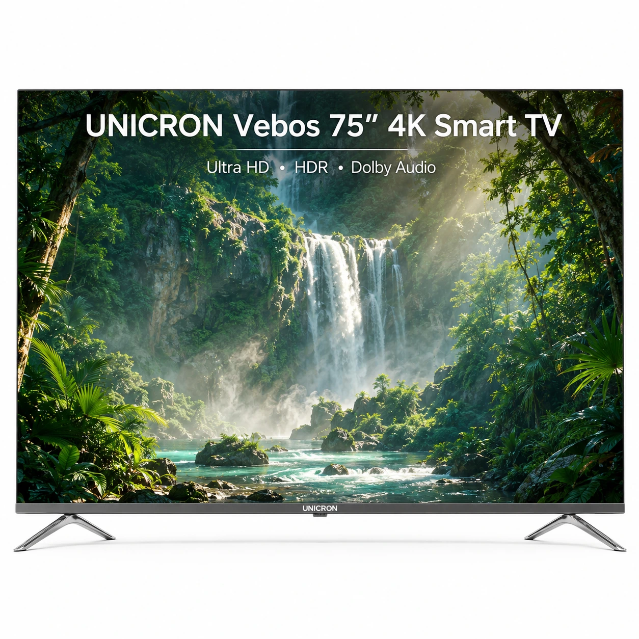 UNICRON Vebos 75 Inch 4K Ultra HD Smart LED TV
